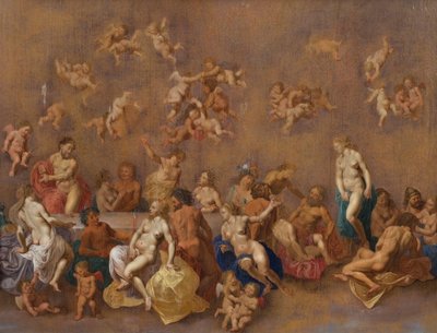 Gudarnas högtid, 1600-talet. av Cornelis van Poelenburgh or Poelenburch
