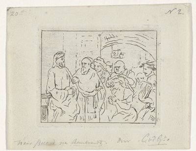 Kristus och kvinnan som greps i äktenskapsbrott av Cornelis van der Griendt
