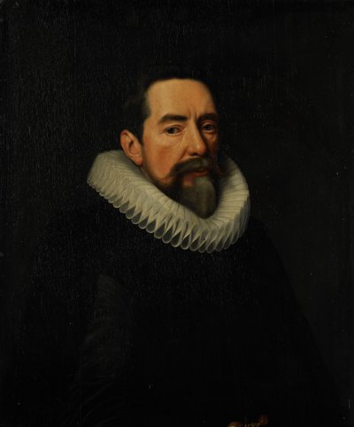 Porträtt av en man av Cornelis van der Voort (follower of)