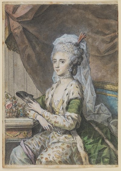 Louise, hustru till prins Karl av Hessen-Kassel, iklädd turkisk kostym av Cornelius Høyer