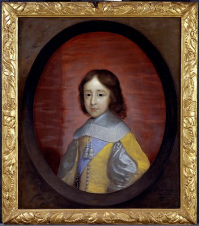 Porträtt av William III av Orange Nassau (1650-1702) (William III av England), barn (William III, Prince of Orange, som barn) - Målning av Cornelis Janssens van Ceulen (1593-1661), olja på trä av Cornelius Janssen van Ceulen