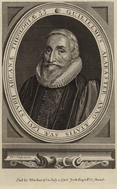 Porträtt av William Alabaster av Cornelius Janssen van Ceulen