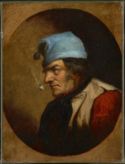 Habitant with Blue Tuque and Pipe, c.1855 (olja på duk) av Cornelius Krieghoff