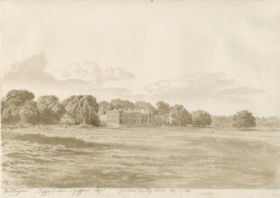 Chillington Hall: sepiateckning av Cornelius Varley