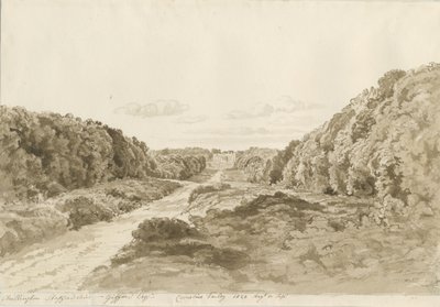 Chillington Hall: sepiateckning, 1820 av Cornelius Varley