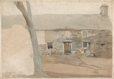 Stugor vid Llanllyfni, norra Wales av Cornelius Varley