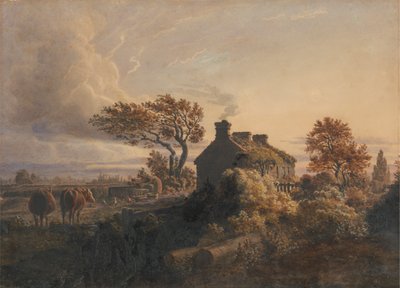 Kväll av Cornelius Varley