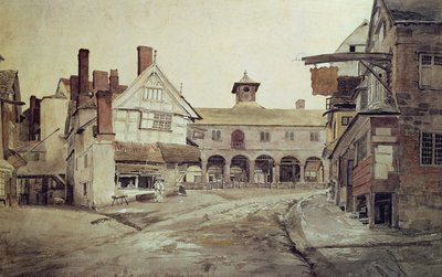 Market Place, Hereford, 1803 av Cornelius Varley