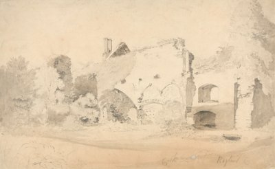 Raglan slott av Cornelius Varley