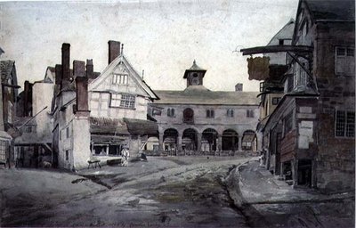 The Market Place, Ross, Herefordshire av Cornelius Varley