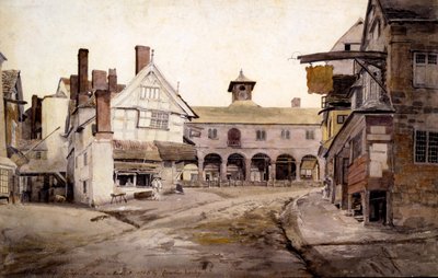 The Market Place, Ross, Hertfordshire, 1803 av Cornelius Varley