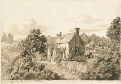 Woodford - Stugor: sepiateckning, 27 juli 1820 av Cornelius Varley