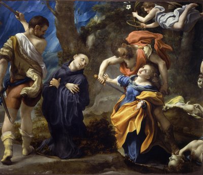 Martyrskap för de heliga Placidus, Flavia Domitilla, Eutychius och Victorinus, 1525 av Correggio