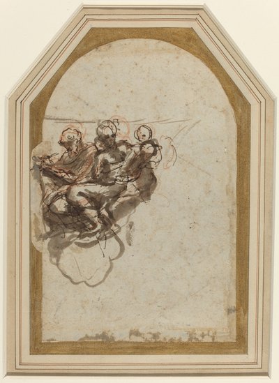 Sankt Matteus och Sankt Hieronymus [verso] av Correggio