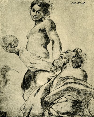 Studera till en grupp av Antonio da Correggio