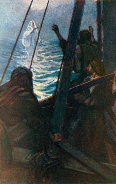 Jesus går på vattnet av Corwin Knapp Linson