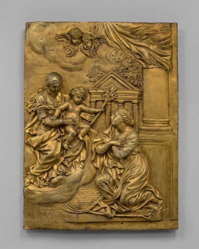 Jungfrun och barnet visar sig för Saint Martina, ca. 1650. av Cosimo Fancelli