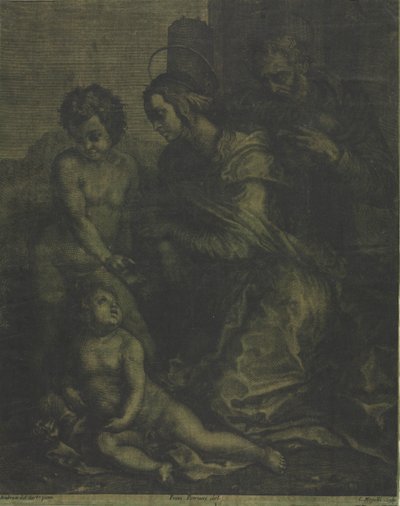 Den heliga familjen med Saint John av Cosimo Mogalli