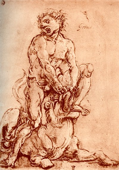 Hercules dödar lejonet, 1913 av Cosimo Tura