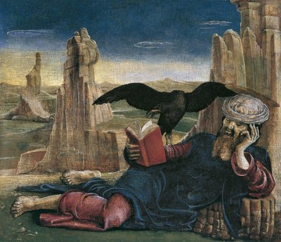 Sankt Johannes evangelisten på Patmos av Cosimo Tura