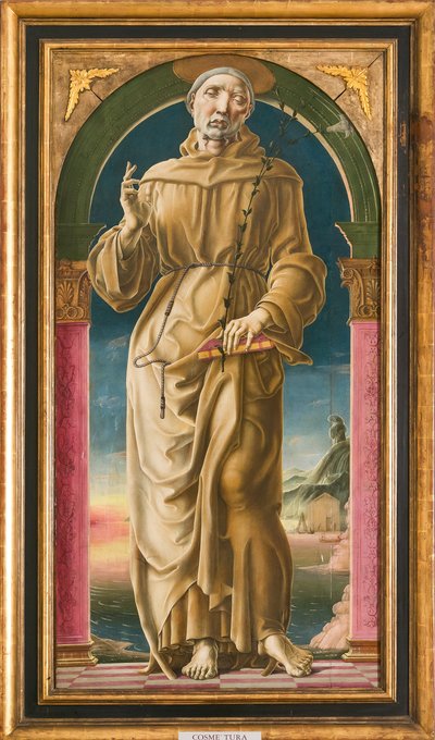 Sankt Antonius av Padua (olja och tempera på panel) av Cosimo Tura