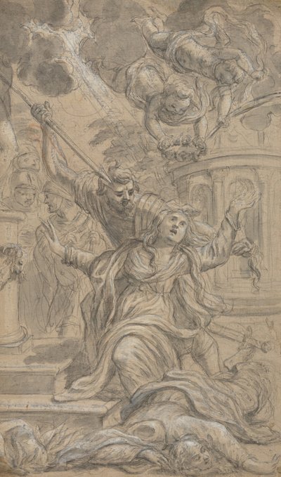 Två kvinnliga heligas martyrskap, 1625-1704. av Cosimo Ulivelli