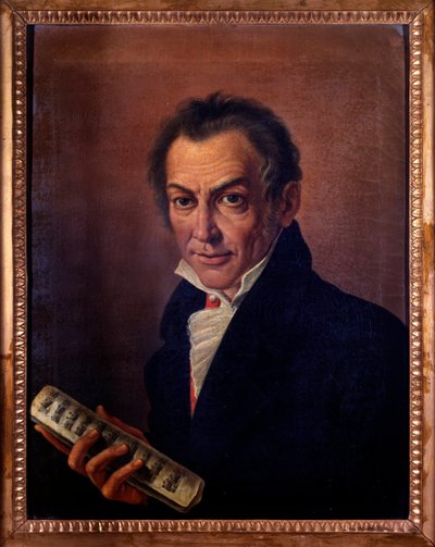 Porträtt av Nicola Antonio Zingarelli, italiensk kompositör och organist. c. 1800 (målning) av Costanzo Angelini