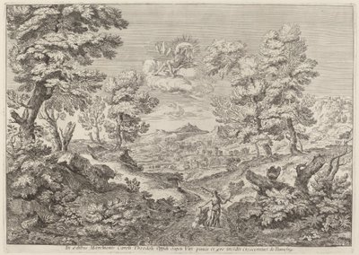 Apollo och en nymf som leder ett lejon av Crescenzio Onofri