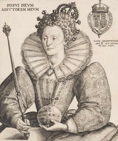 Drottning Elizabeth I, 1592. av Crispijn de Passe I