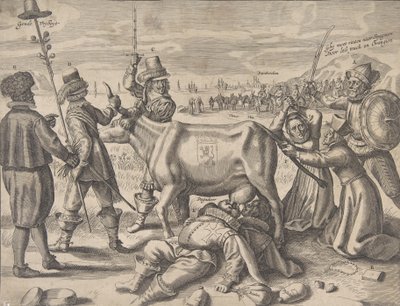 Kampen om den flamländska mjölkko, 1646. av Crispijn de Passe I
