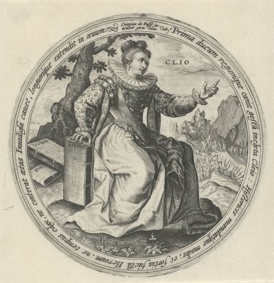 Clio The Nine Muses (serietitel) av Crispijn van de Passe (I)