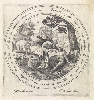 Adams skapelse Historien om Adam och Eva (serietitel) av Crispijn van de Passe (I)