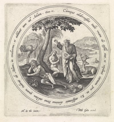 Evas skapelse Historien om Adam och Eva (serietitel) av Crispijn van de Passe (I)