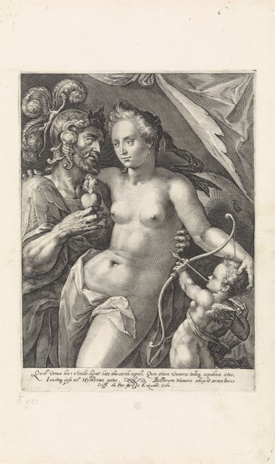 Mars och Venus Gods and Goddesses as Lovers (serietitel) av Crispijn van de Passe (I)