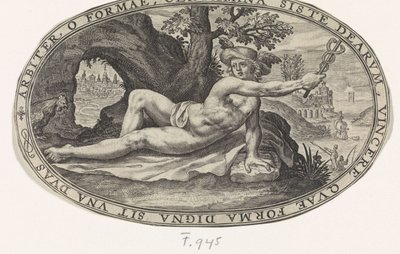 Merkurius Gudar och gudinnor involverade i domen i Paris (serietitel) av Crispijn van de Passe (I)