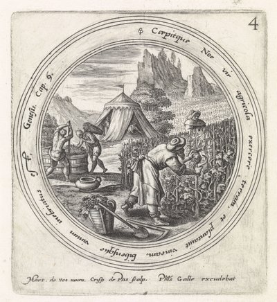 Noah planterar en vingård History of Noah (serietitel) av Crispijn van de Passe (I)