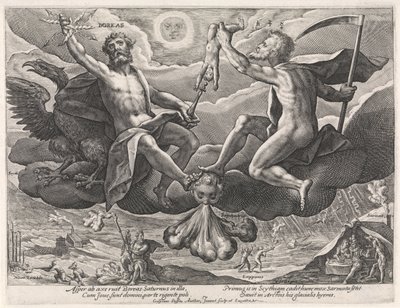 nordanvind Boreas (titel på objekt) De fyra vindarna (serietitel) av Crispijn van de Passe (I)