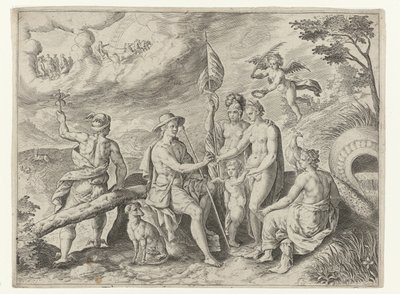 Paris dom Ovidius metamorfoser (serietitel) av Crispijn van de Passe (I)