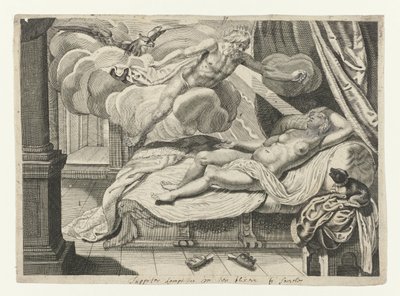 Jupiter och Semele Metamorphoses of Ovid (serietitel) av Crispijn van de Passe (II) (attributed to)