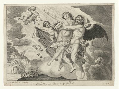 Boreas kidnappar Oreithyia av Crispijn van de Passe (II) (possibly)