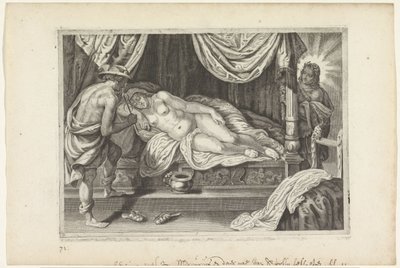 Apollo och Merkurius besöker Chione Metamorfosen van Ovidius (serietitel) av Crispijn van de Passe (II)