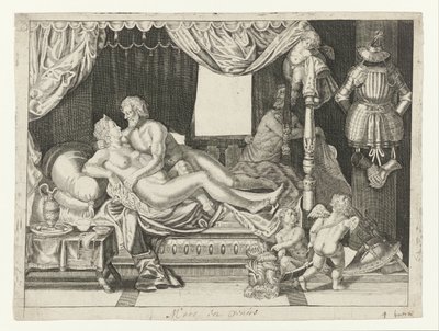 Mars på Venus Metamorfosen van Ovidius (serietitel) av Crispijn van de Passe (II)