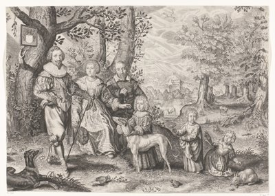 Porträtt av Guy Michel Lejay och hans familj av Crispijn van de Passe (II)