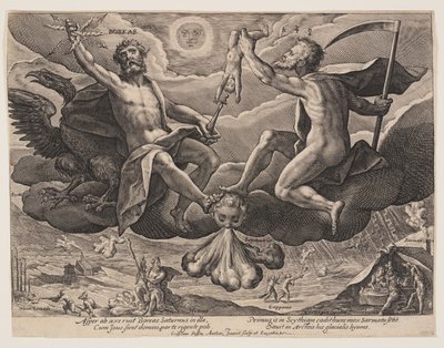 Boreas, från The Winds av Crispijn van de Passe I