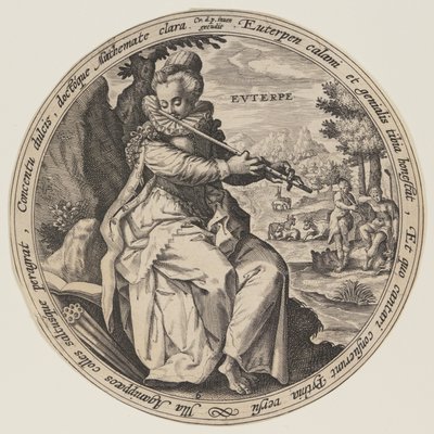 Calliope, från Muserna av Crispijn van de Passe I