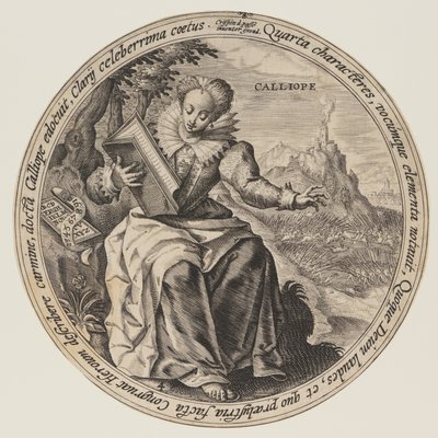 Clio, från The Muses av Crispijn van de Passe I