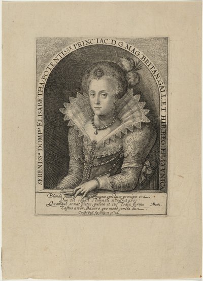 Elizabeth, prinsessa, hustru till kurfurst Fredrik V av Pfalz, kung av Böhmen av Crispijn van de Passe I