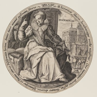 Erato, från Muserna av Crispijn van de Passe I