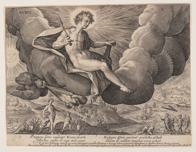 Eurus, från The Winds av Crispijn van de Passe I