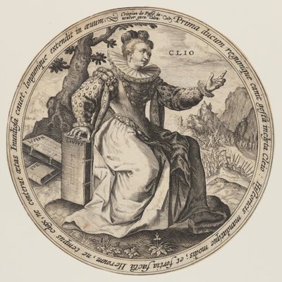 Thalia, från The Muses av Crispijn van de Passe I